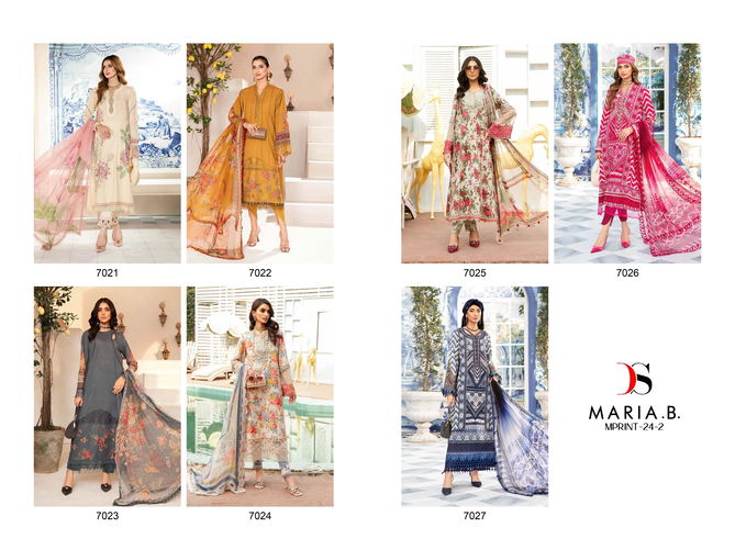 Maria B MPrint 24 Vol 2 By Deepsy EMbroidery Cotton Pakistani Suit Wholesalers In Delhi
